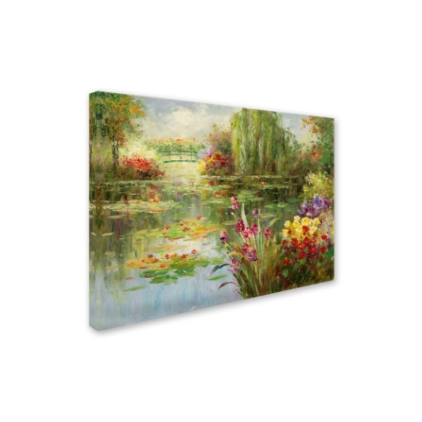 Victor Giton 'Water Lilies' Canvas Art,18x24